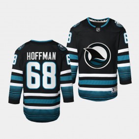 San Jose Sharks #68 Mike Hoffman 2023-24 Cali Fin 3rd Alternate Replica Black Youth Jersey