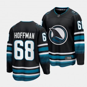 San Jose Sharks Mike Hoffman 2023-24 Cali Fin 3rd Alternate Black Breakaway Player Jersey Men's