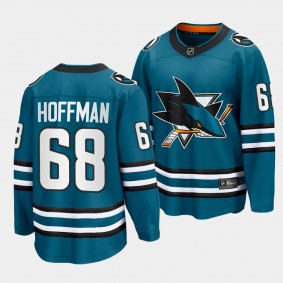 San Jose Sharks Mike Hoffman Home Teal Premier Player Jersey Men's