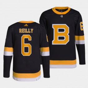 Mike Reilly #6 Bruins Home Black Jersey 2021-22 Primegreen Authentic