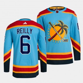 Mike Reilly Florida Panthers Reverse Retro 2.0 Blue #6 Authentic Pro Primegreen Jersey Men's