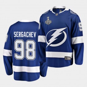 Tampa Bay Lightning Mikhail Sergachev 2020 Stanley Cup Final Bound Home Player Blue Jersey