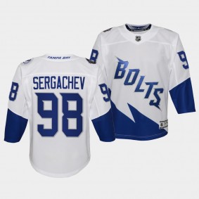 Mikhail Sergachev Youth Jersey Lightning 2022 Stadium Series White Fanatics Jersey