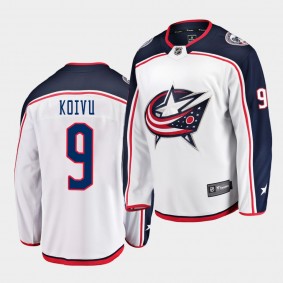 Mikko Koivu Columbus Blue Jackets 2020-21 Away Men White Breakaway Player Jersey