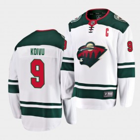 Mikko Koivu #9 Wild Breakaway Away Men's Jersey