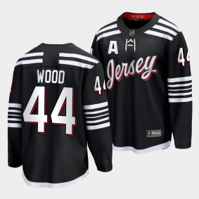 Miles Wood New Jersey Devils 2022 Alternate Black Premier Jersey Men