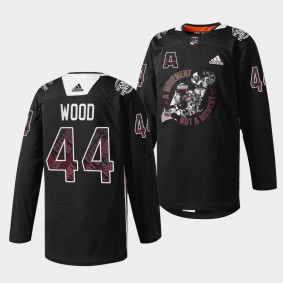 Miles Wood Devils #44 Black History Month 2022 Jersey Black Warm-up