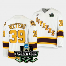 Ben Meyers Minnesota Golden Gophers 2022 Frozen Four White Hockey Jersey 39