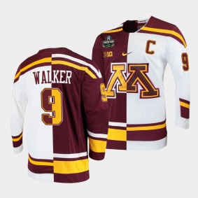 Sammy Walker Minnesota Golden Gophers 2022 Frozen Four White Maroon Split Edition Jersey 9