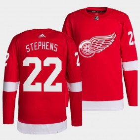 Mitchell Stephens #22 Red Wings Home Red Jersey 2021-22 Pro Authentic