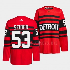 Detroit Red Wings 2022 Reverse Retro 2.0 Moritz Seider #53 Red Authentic Pro Jersey Men's