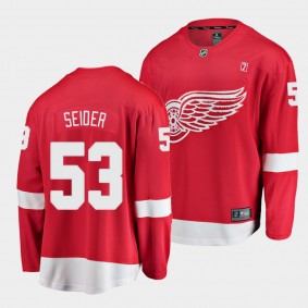 Moritz Seider Detroit Red Wings 2021-22 Home Red Player Men Jersey