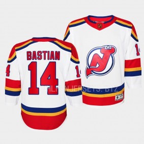 Nathan Bastian New Jersey Devils Youth Jersey 2022 Special Edition 2.0 White Premier Jersey