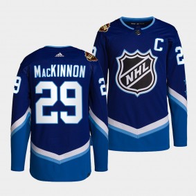 Avalanche 2022 NHL All-Star Nathan MacKinnon #29 Blue Jersey Authentic Primegreen