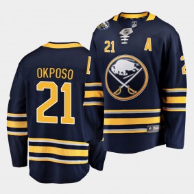 Kyle Okposo #21 Sabres 2019 NHL Global Series Breakaway Player Men's Jersey