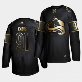 Nazem Kadri #91 Avalanche Golden Edition Black Authentic Jersey