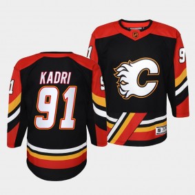 Calgary Flames Nazem Kadri 2022 Special Edition 2.0 Black #91 Youth Jersey Retro