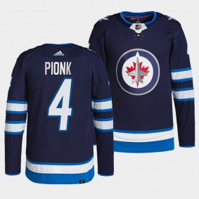 Neal Pionk Jets Authentic Pro Navy Jersey #4 Home