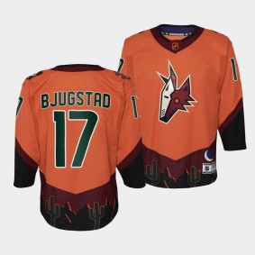 Arizona Coyotes Nick Bjugstad 2022 Special Edition 2.0 Orange #17 Youth Jersey Retro