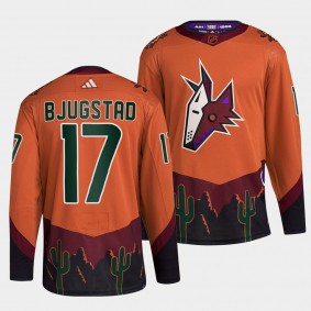 Nick Bjugstad Arizona Coyotes 2022 Reverse Retro 2.0 Orange #17 Authentic Primegreen Jersey Men's