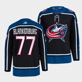 Nick Blankenburg Columbus Blue Jackets 2022 Reverse Retro 2.0 Navy #77 Authentic Primegreen Jersey Men's