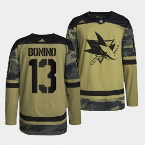 Nick Bonino San Jose Sharks Military Appreciation Camo Jersey Authentic Practice