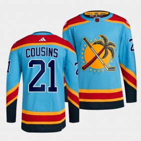 Reverse Retro 2.0 Nick Cousins Florida Panthers Authentic Primegreen #21 Blue Jersey 2022