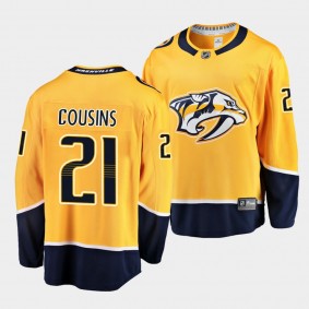 Nick Cousins Predators #21 Home Jersey Gold Breakaway Player