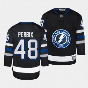 Tampa Bay Lightning #48 Nick Perbix 2023-24 Alternate Premier Player Black Youth Jersey