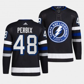 Tampa Bay Lightning 2023-24 Alternate Nick Perbix #48 Black Jersey Primegreen Authentic