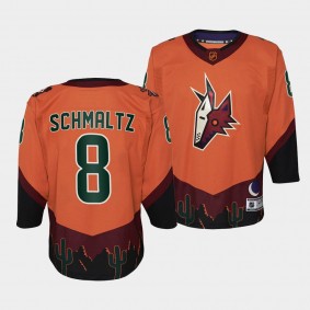 Arizona Coyotes Nick Schmaltz 2022 Special Edition 2.0 Orange #8 Youth Jersey Retro