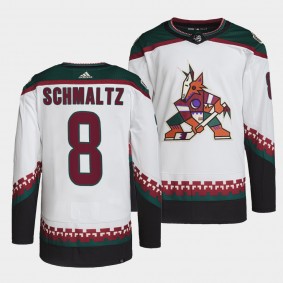 Arizona Coyotes 2022 Away Nick Schmaltz #8 White Jersey Primegreen Authentic Pro