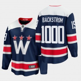 Nicklas Backstrom Honorable Capitals #19 1000th Game milestone Black Jersey