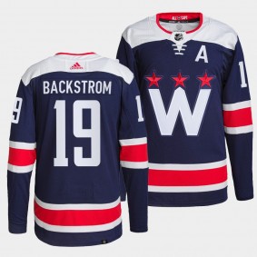 Capitals Alternate Nicklas Backstrom #19 Navy Jersey Primegreen Authentic Pro