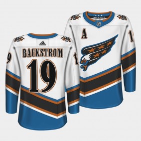 Washington Capitals Nicklas Backstrom Screaming Eagle White Throwback Replica Jersey