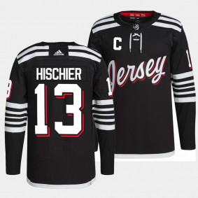 New Jersey Devils Nico Hischier Alternate #13 Black Jersey Authentic Pro