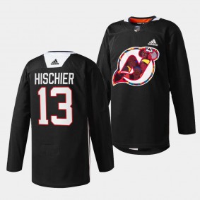 2024 Black History Celebration Nico Hischier New Jersey Devils Black #13 Specialty Jersey