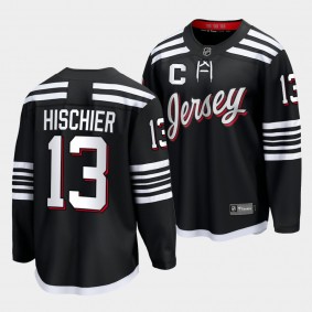 Nico Hischier New Jersey Devils 2022 Alternate Black Premier Jersey Men