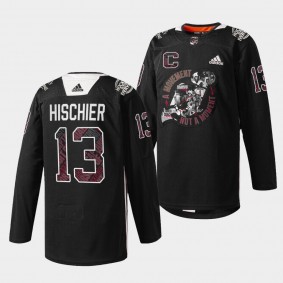 Nico Hischier Devils #13 Black History Month 2022 Jersey Black Warm-up