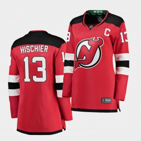 Nico Hischier Devils #13 Home 2021 Captain Women Jersey