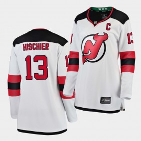 Nico Hischier Devils #13 Away 2021 Captain Women Jersey