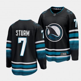 San Jose Sharks Nico Sturm 2023-24 Cali Fin 3rd Alternate Black Breakaway Player Jersey Men's