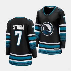 Nico Sturm San Jose Sharks 2023-24 Cali Fin 3rd Alternate Women Breakaway Player 7 Jersey