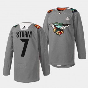 2024 Lunar New Year Nico Sturm San Jose Sharks Gray #7 Dragon Jersey