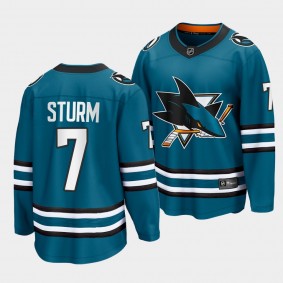 San Jose Sharks #7 Nico Sturm Home 2022-23 Teal The Evolve Jersey