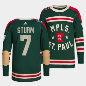 Nico Sturm #7 Wild 2022 Winter Classic Authentic Green Jersey