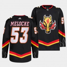 Calgary Flames 2022-23 Blasty Alternate Nicolas Meloche #53 Black Jersey Primegreen