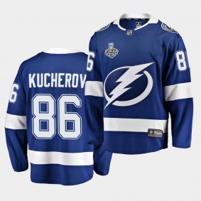 Tampa Bay Lightning Nikita Kucherov 2020 Stanley Cup Final Bound Home Player Blue Youth Jersey