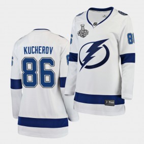 Tampa Bay Lightning Nikita Kucherov 2020 Stanley Cup Final Bound Away Player White Jersey