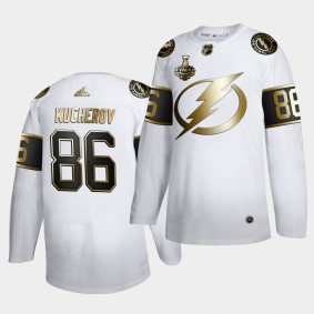 Tampa Bay Lightning Nikita Kucherov 2020 Stanley Cup Finals Bound Golden Limited White Men Jersey